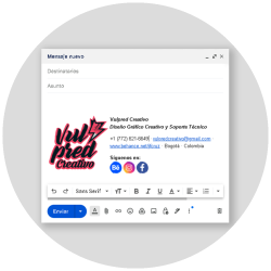 Diseño de firmas personalizadas para correo electrónico corporativo