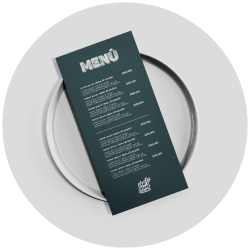 Diseño personalizado de menús para restaurantes y eventos