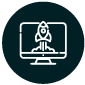 Ícono de piezas de soporte para servicios IT y tecnología
